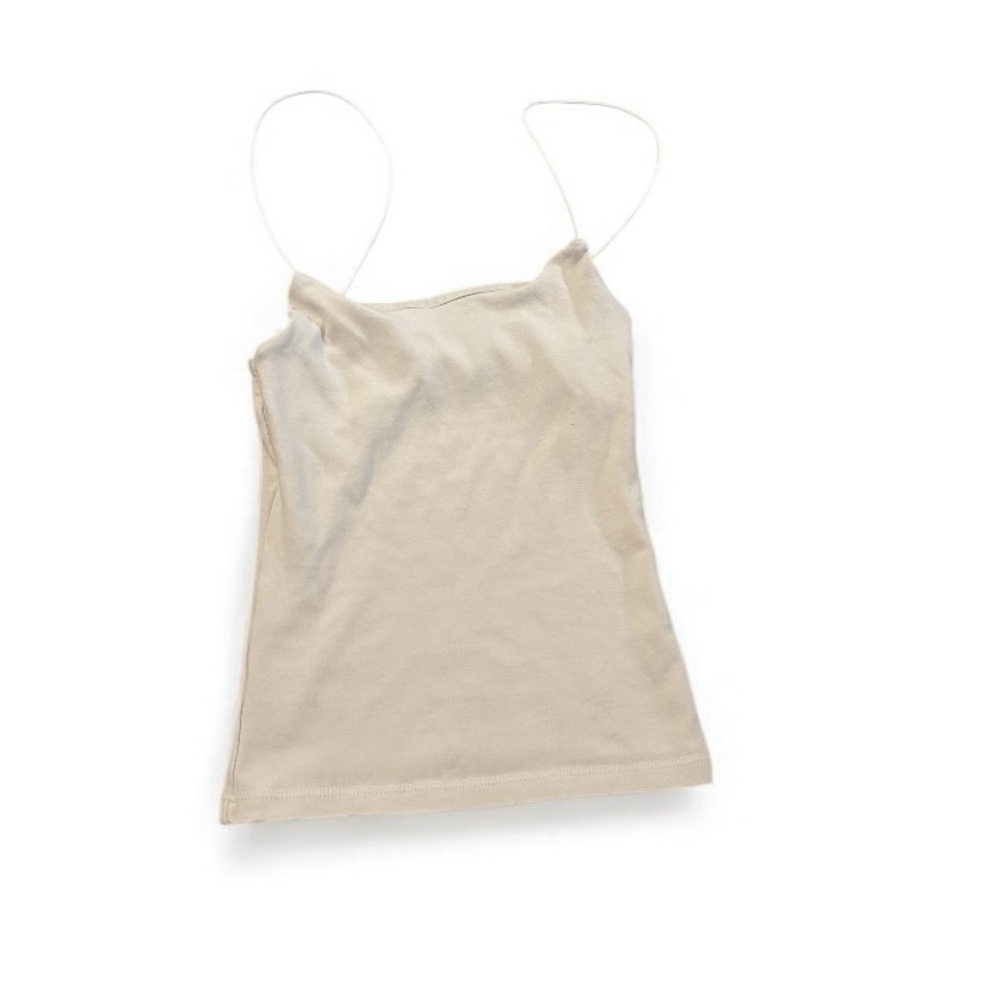 Zara White Spaghetti Strap Seamless Camisole Tank Top Small - Picture 3 of 10